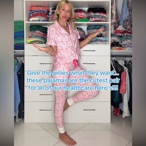 Jordann Jammies Sunshine Sisters Healthcare Nurse Pajamas Size Medium